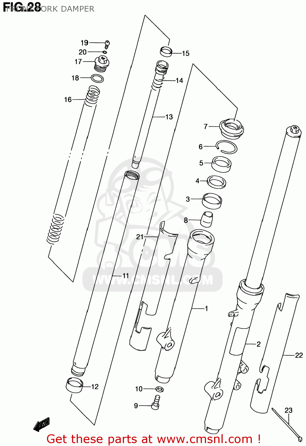 FRONT FORK DAMPER RM80 2001 (K1) USA (E03)