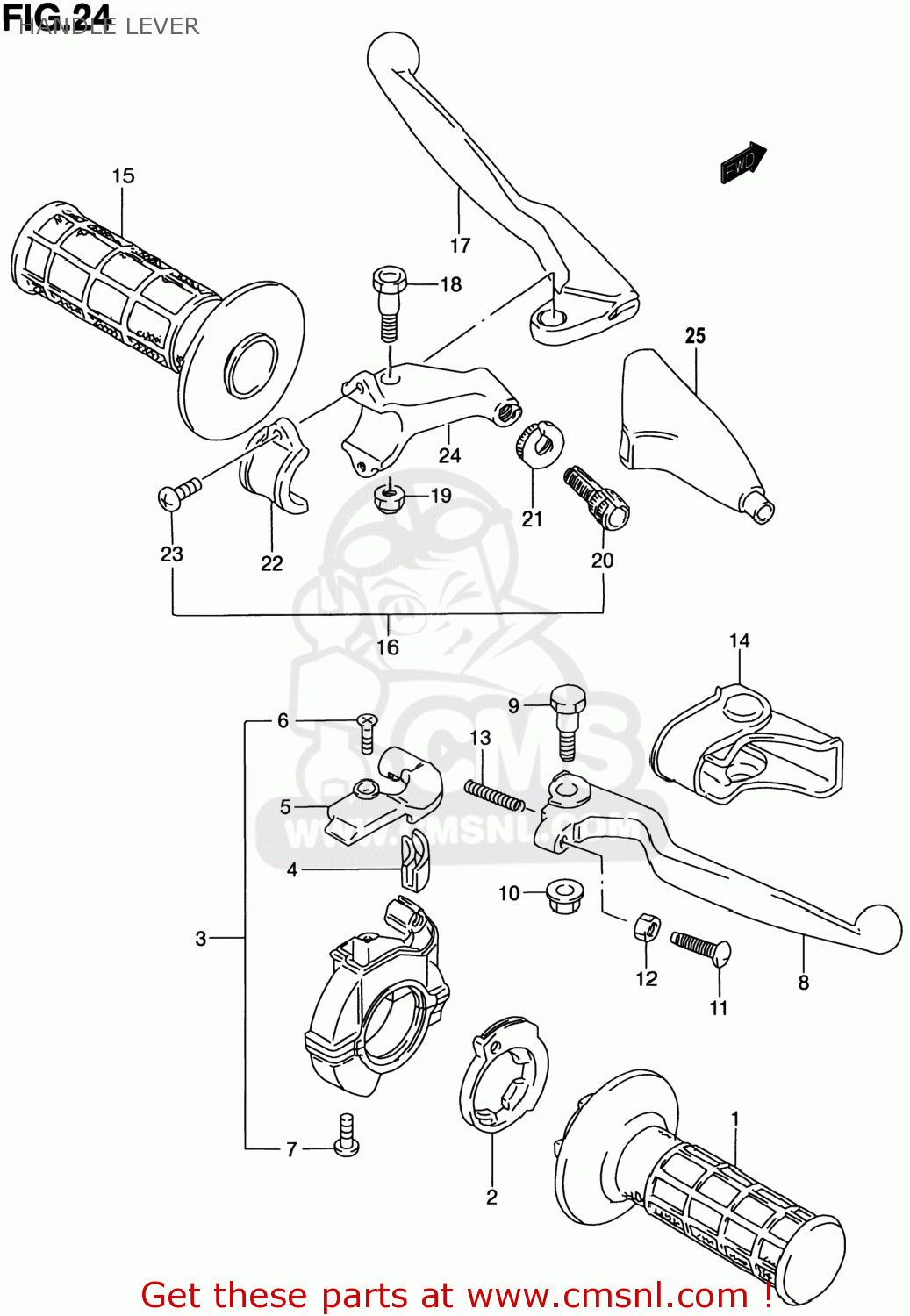 HANDLE LEVER RM80 2001 (K1) USA (E03)