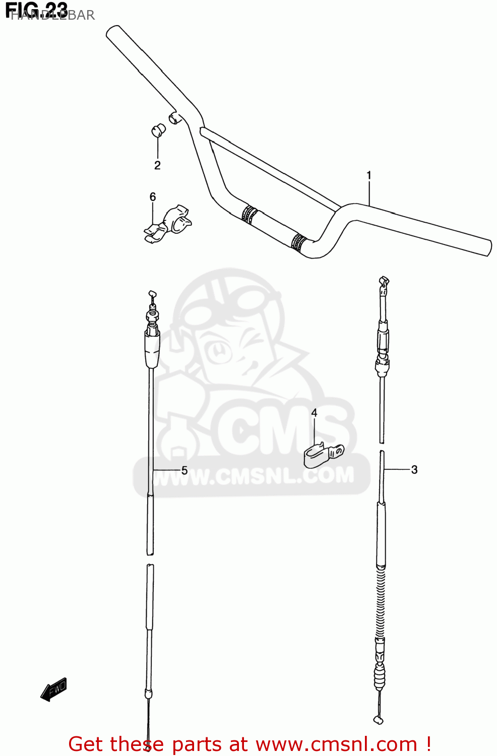 HANDLEBAR RM80 2001 (K1) USA (E03)