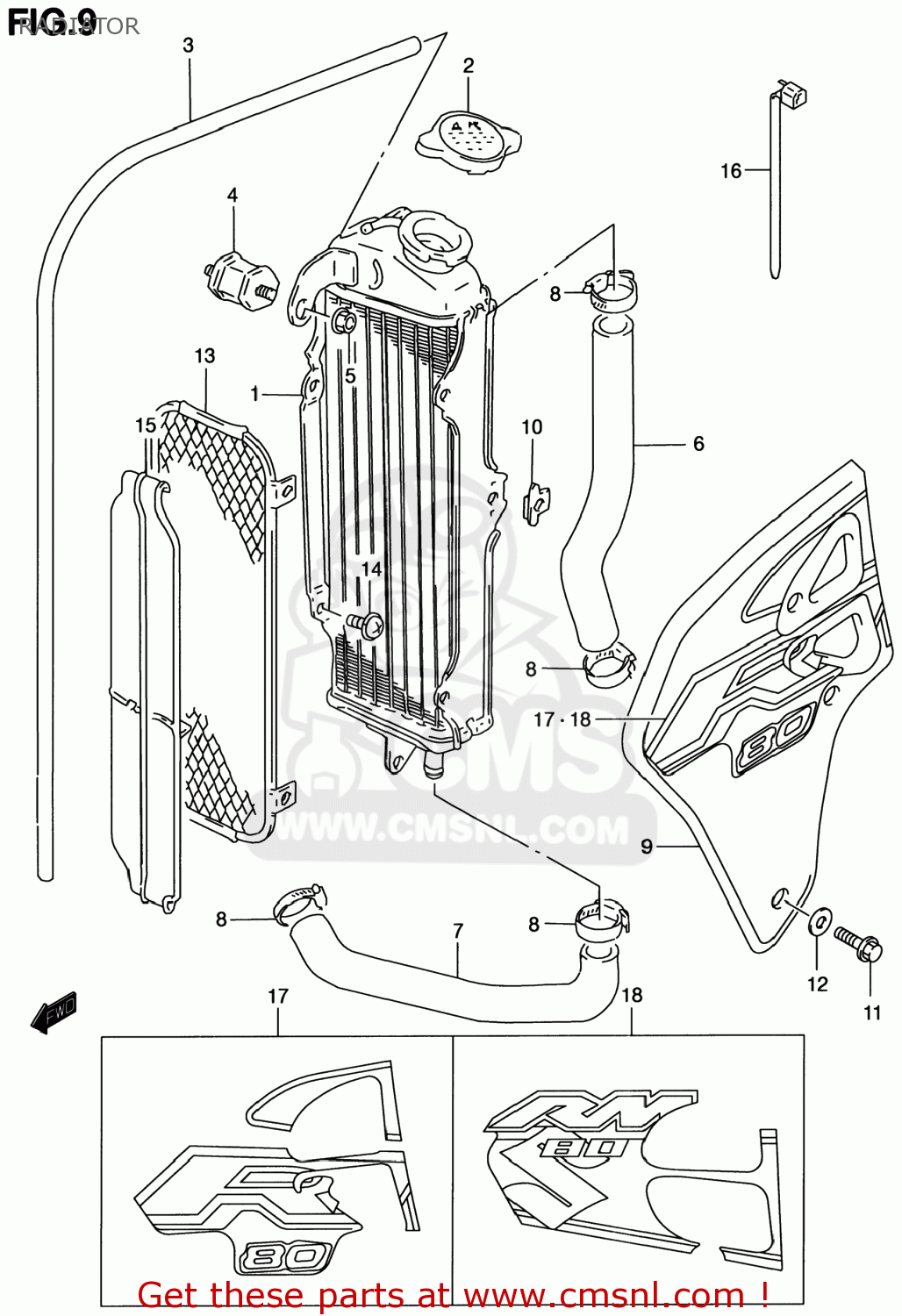 RADIATOR RM80 2001 (K1) USA (E03)