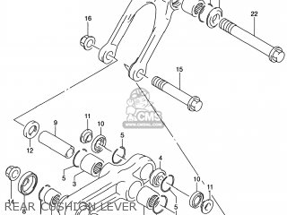 REAR CUSHION LEVER - RM80 2001 (K1) USA (E03)