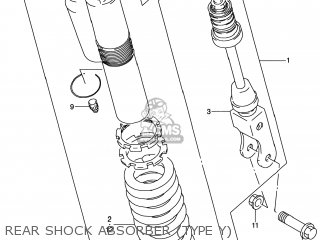 REAR SHOCK ABSORBER (TYPE Y) - RM80 2001 (K1) USA (E03)