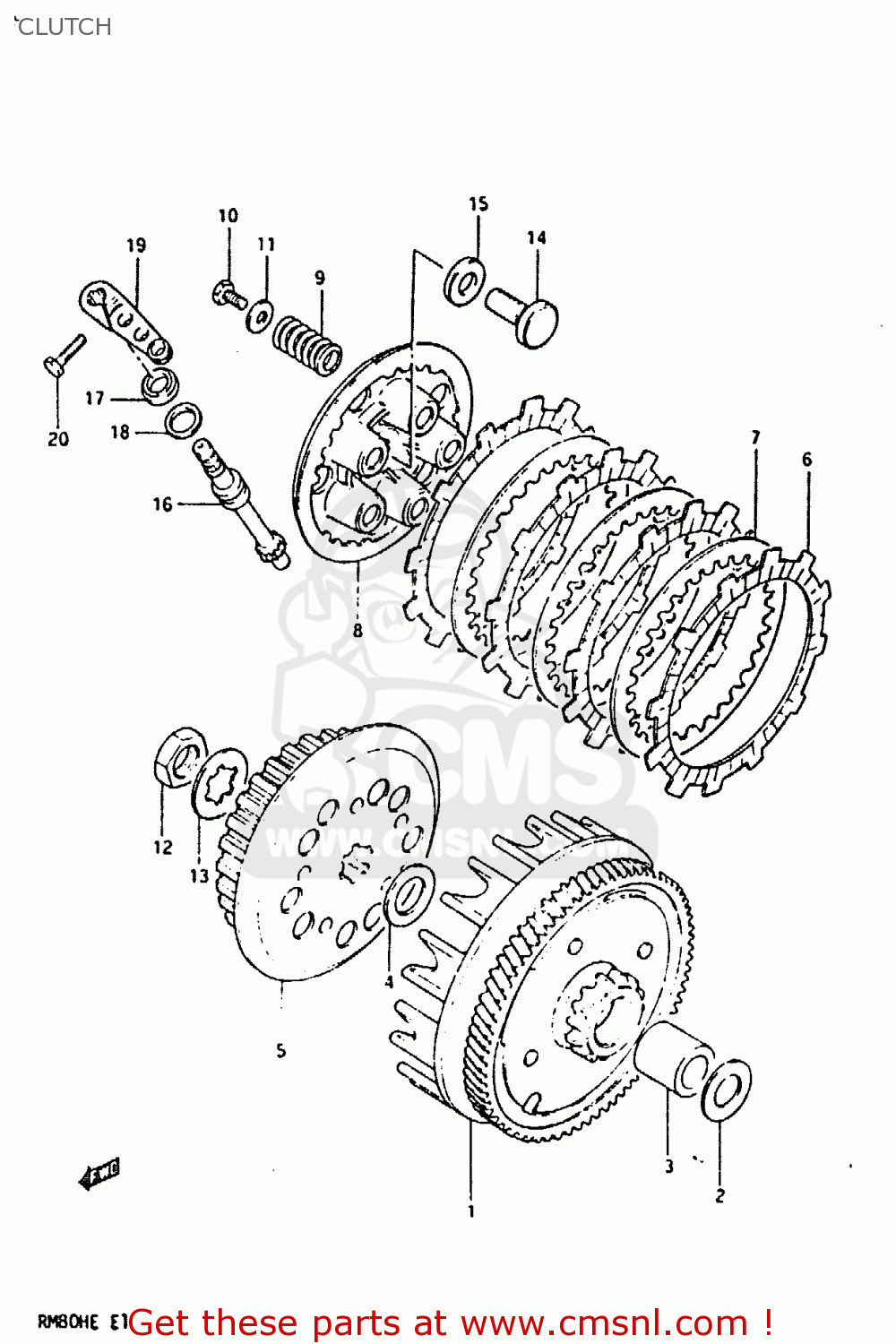 CLUTCH RM80H 1983 (D)