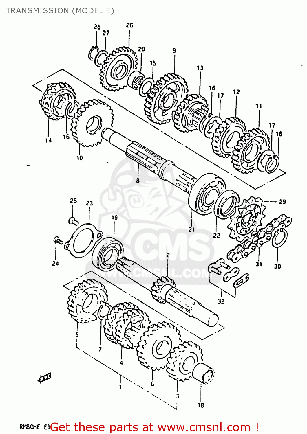 TRANSMISSION (MODEL E) RM80H 1983 (D)