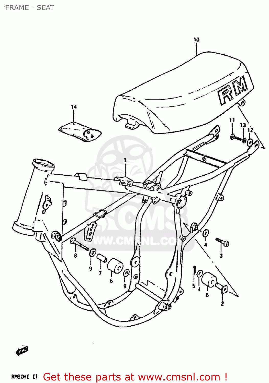 FRAME - SEAT RM80H 1983 (D)