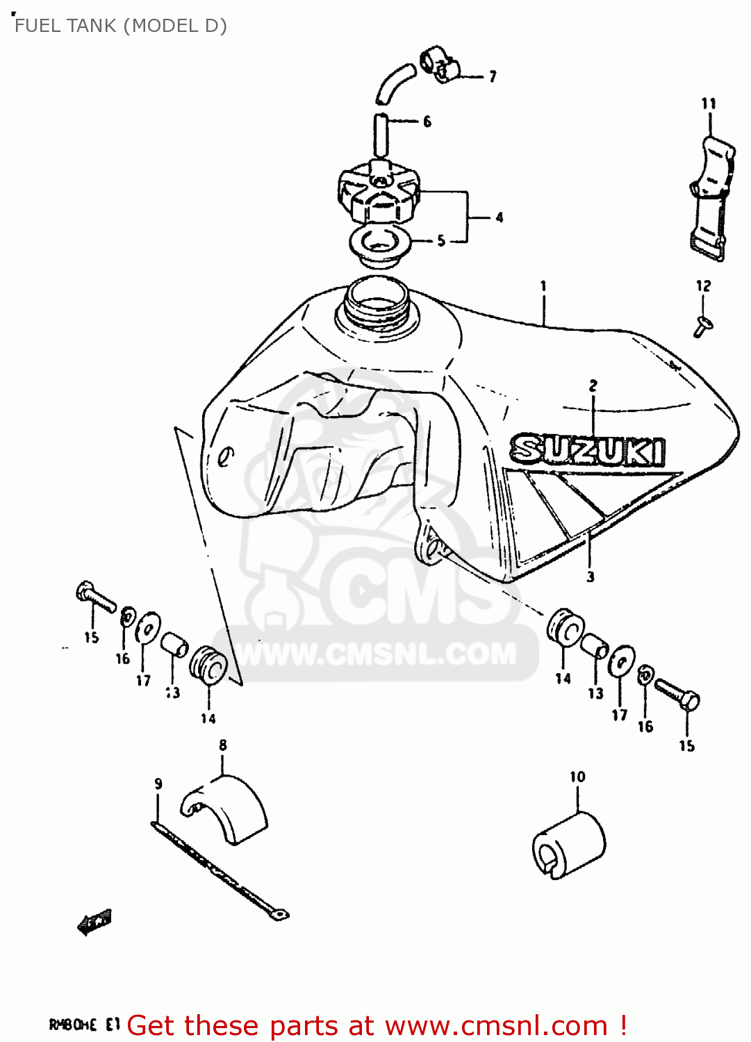 FUEL TANK (MODEL D) RM80H 1983 (D)