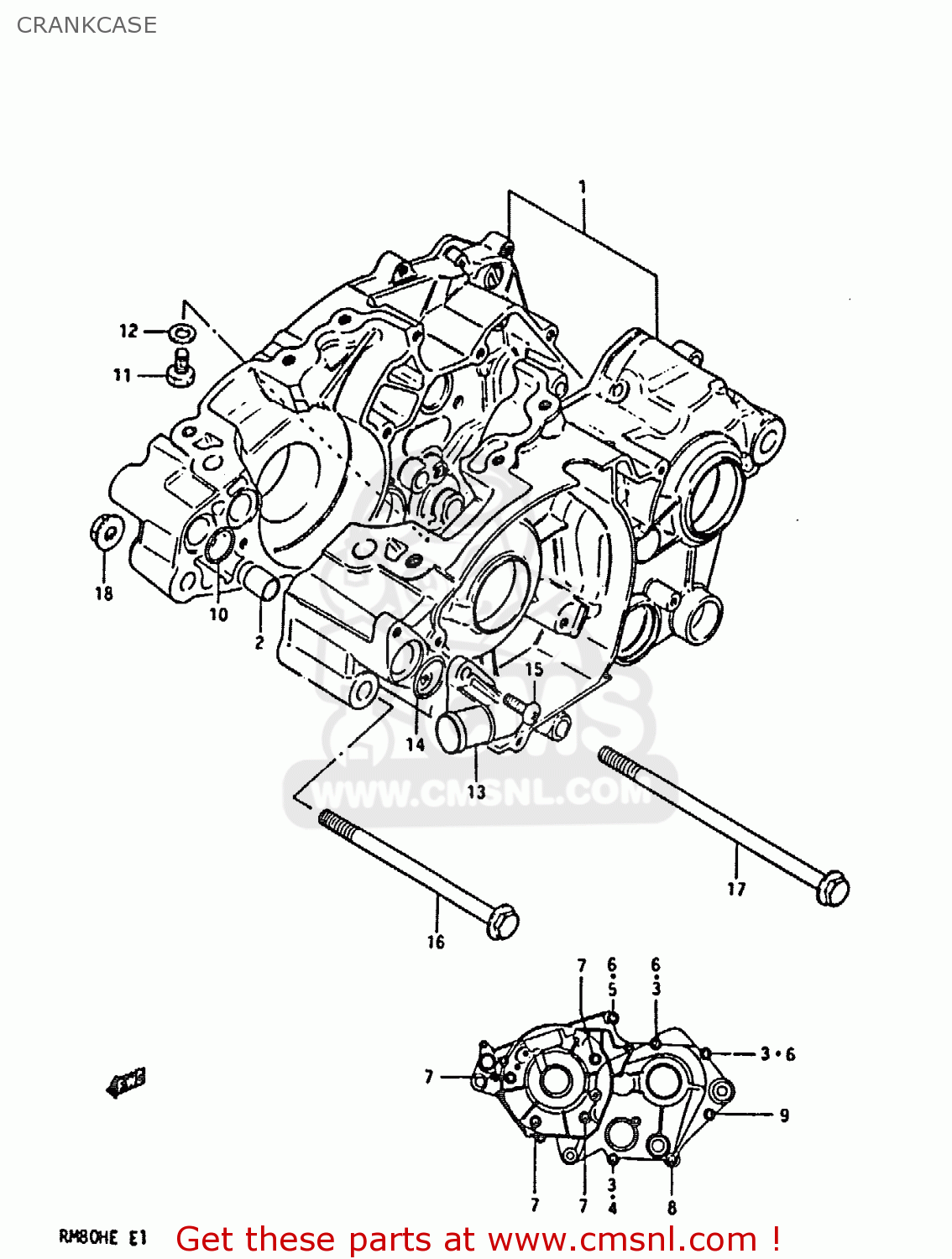 CRANKCASE RM80H 1983 (D)