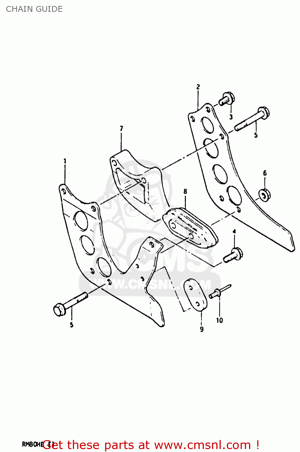 CHAIN GUIDE RM80H 1983 (D)