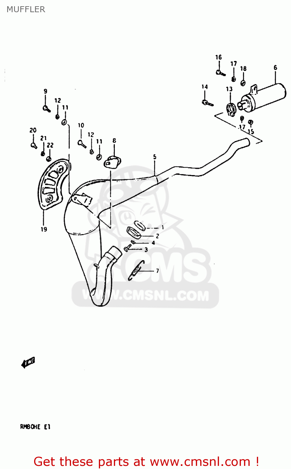 MUFFLER RM80H 1983 (D)
