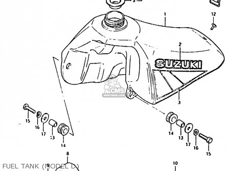 FUEL TANK (MODEL D) - RM80H 1983 (D)