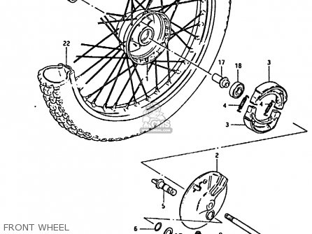 FRONT WHEEL - RM80H 1983 (D)