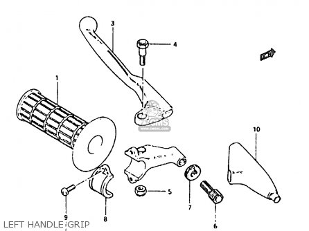 LEFT HANDLE GRIP - RM80H 1983 (D)