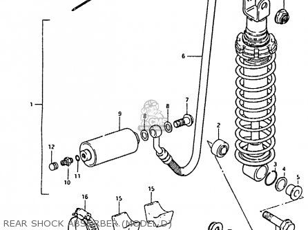 REAR SHOCK ABSORBER (MODEL D) - RM80H 1983 (D)