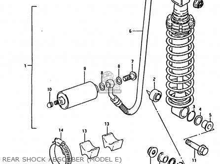 REAR SHOCK ABSORBER (MODEL E) - RM80H 1983 (D)