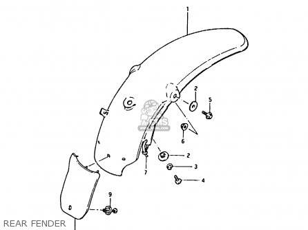 REAR FENDER - RM80H 1983 (D)