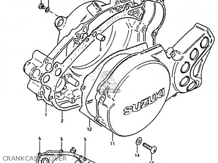 CRANKCASE COVER - RM80H 1983 (D)
