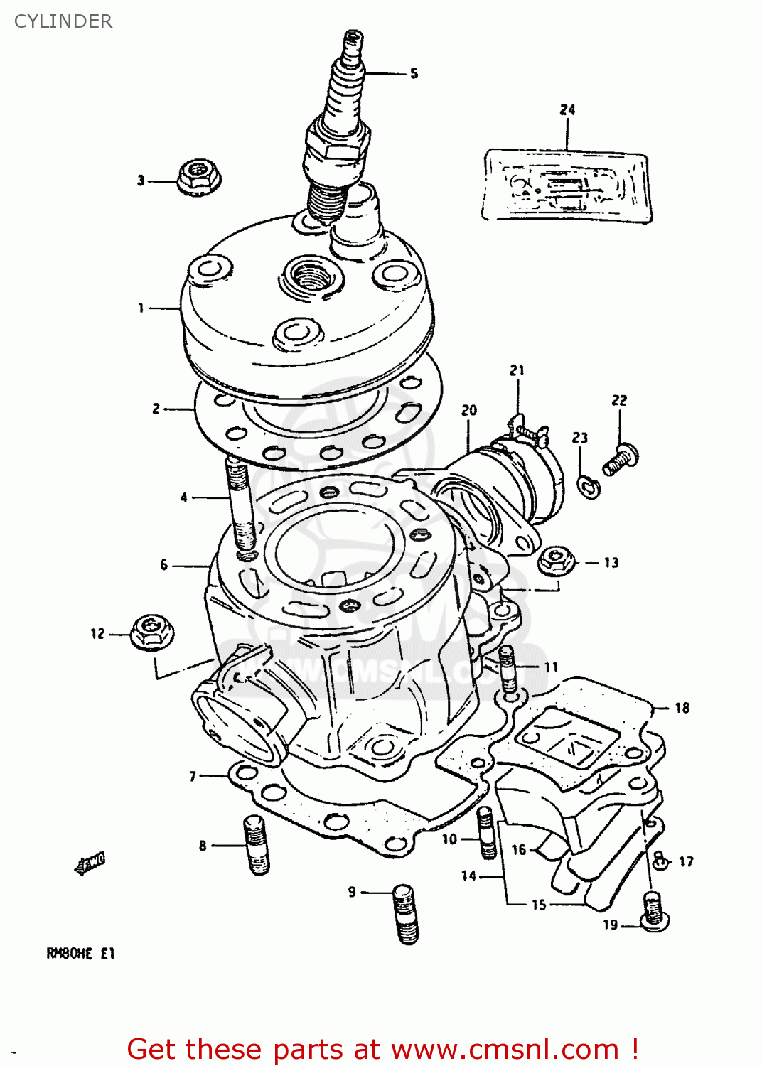 CYLINDER RM80H 1984 (E)