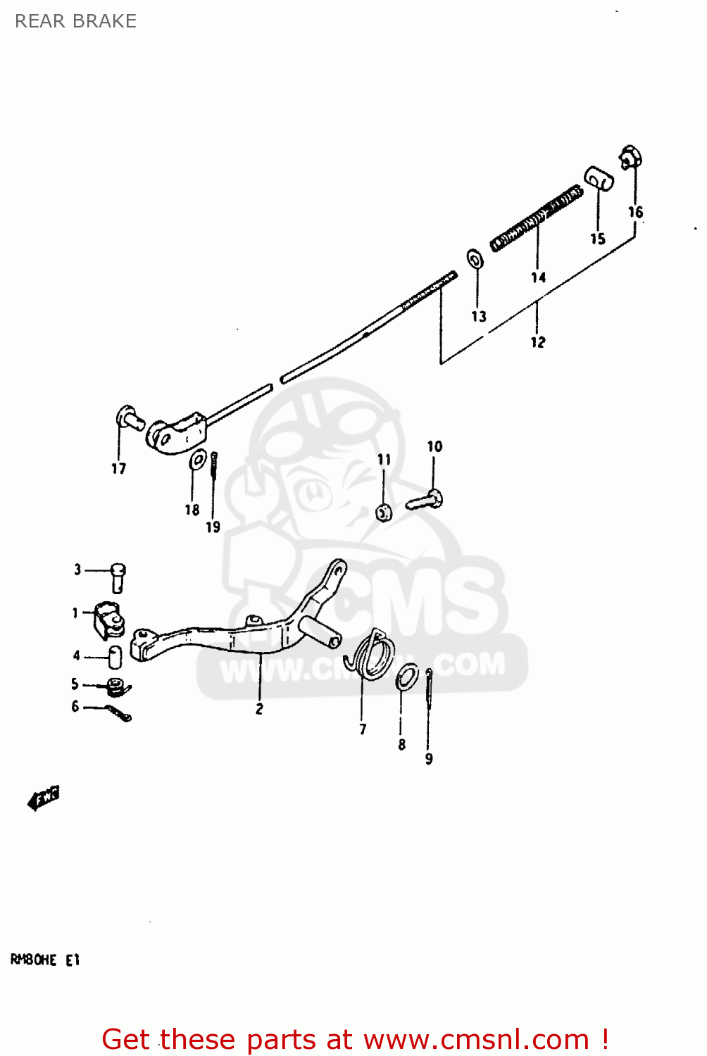 REAR BRAKE RM80H 1984 (E)