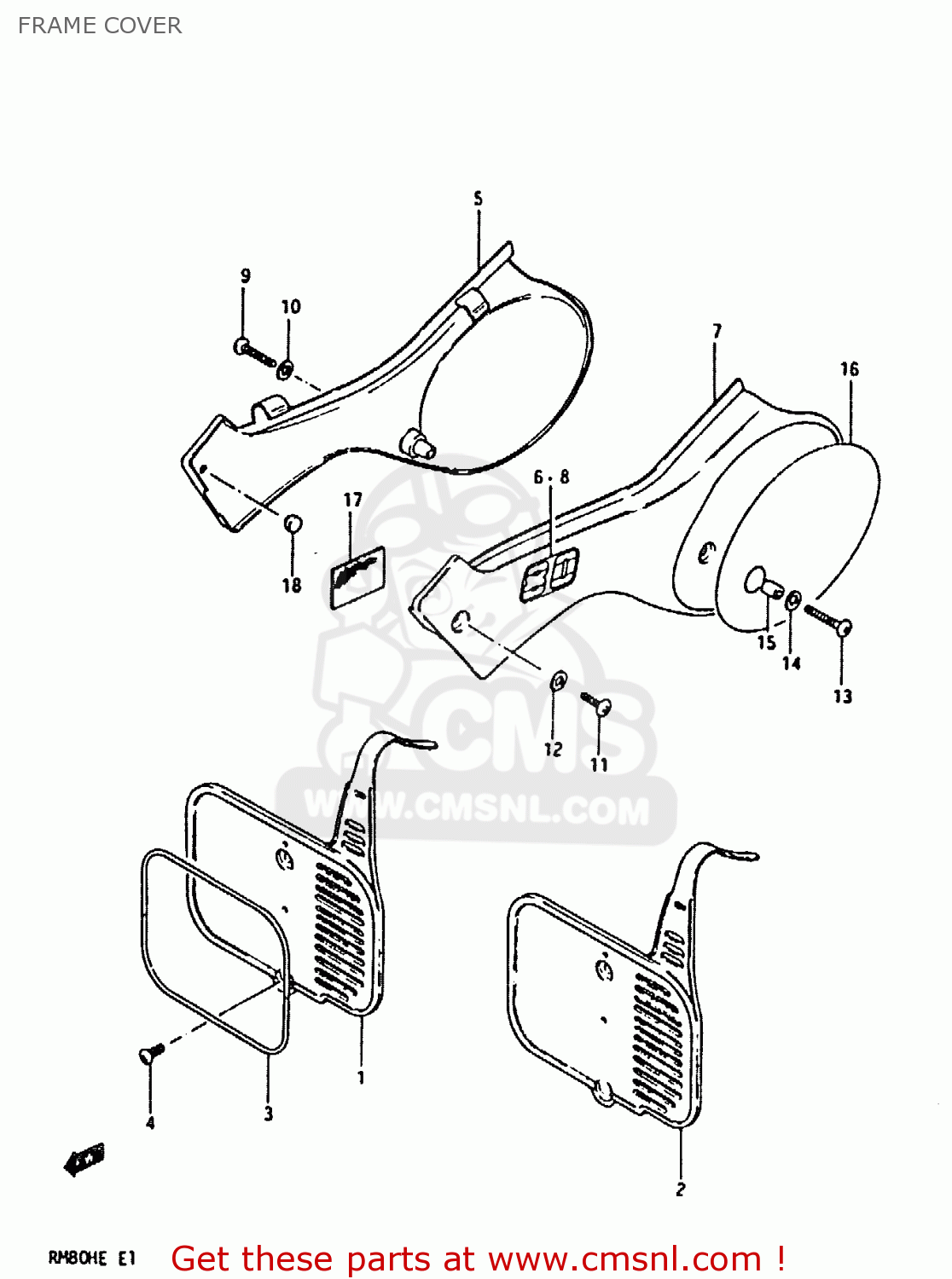 FRAME COVER RM80H 1984 (E)