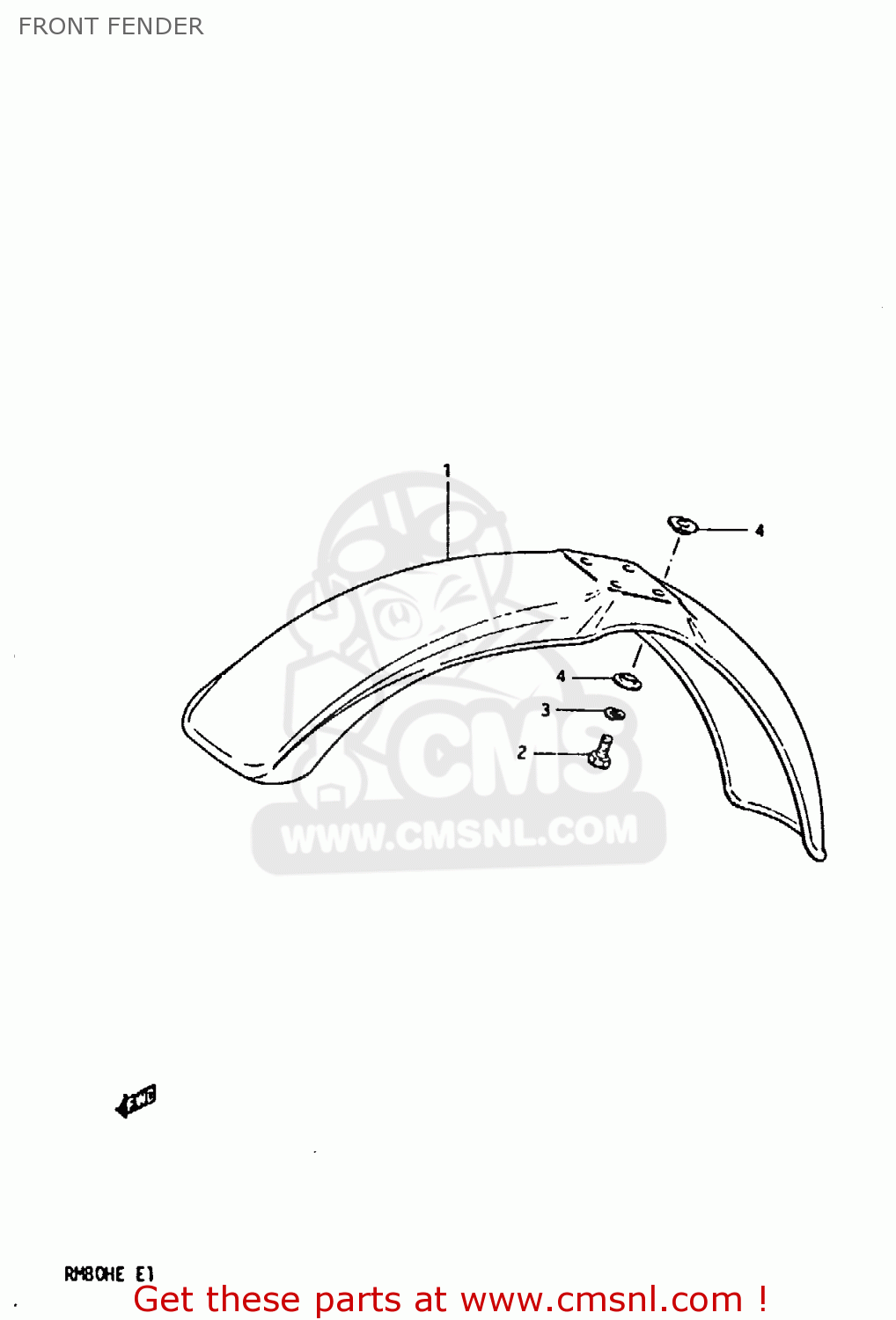 FRONT FENDER RM80H 1984 (E)