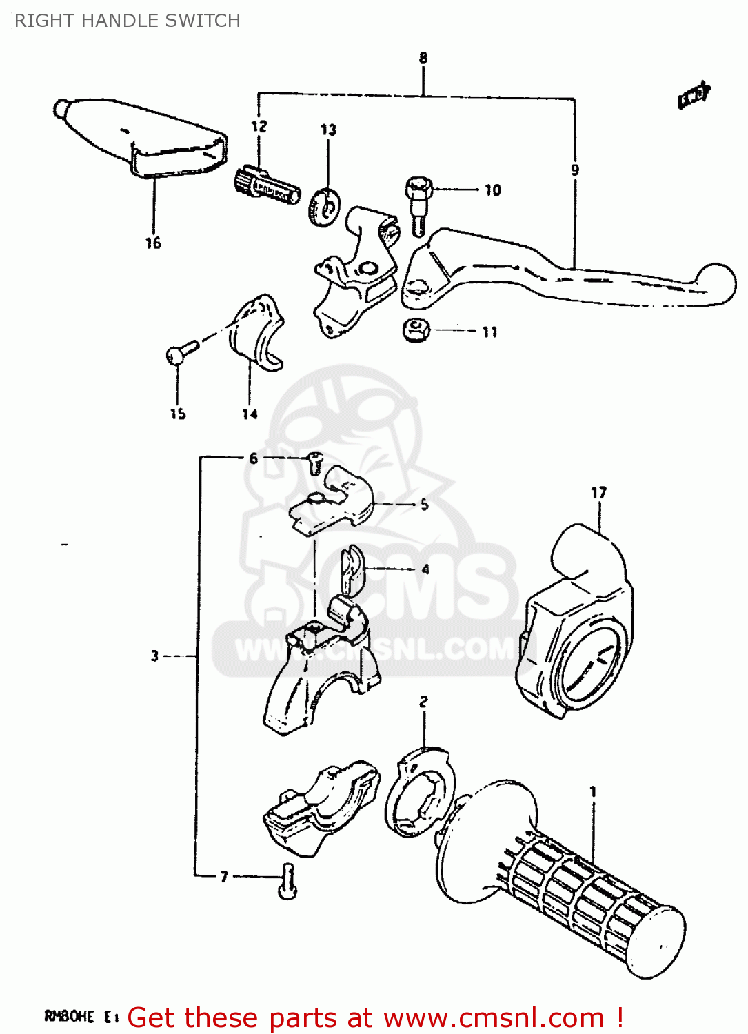 RIGHT HANDLE SWITCH RM80H 1984 (E)