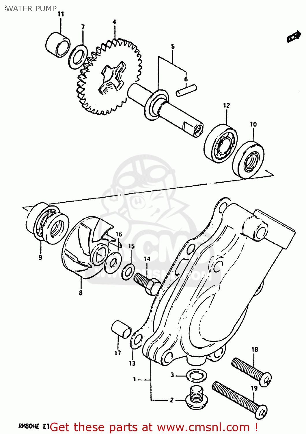 WATER PUMP RM80H 1984 (E)
