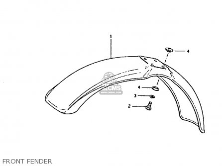 FRONT FENDER - RM80H 1984 (E)