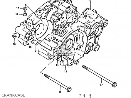 CRANKCASE - RM80H 1984 (E)