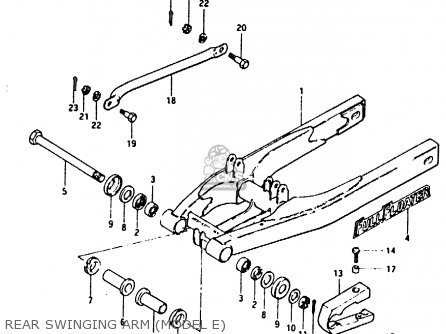 REAR SWINGING ARM (MODEL E) - RM80H 1984 (E)