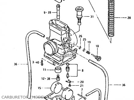 CARBURETOR (MODEL E) - RM80H 1984 (E)