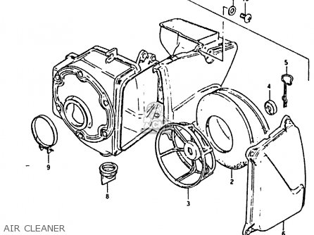 AIR CLEANER - RM80H 1984 (E)