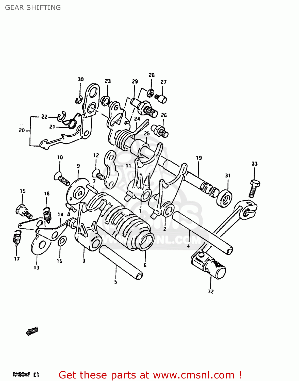 GEAR SHIFTING RM80H 1985 (F)