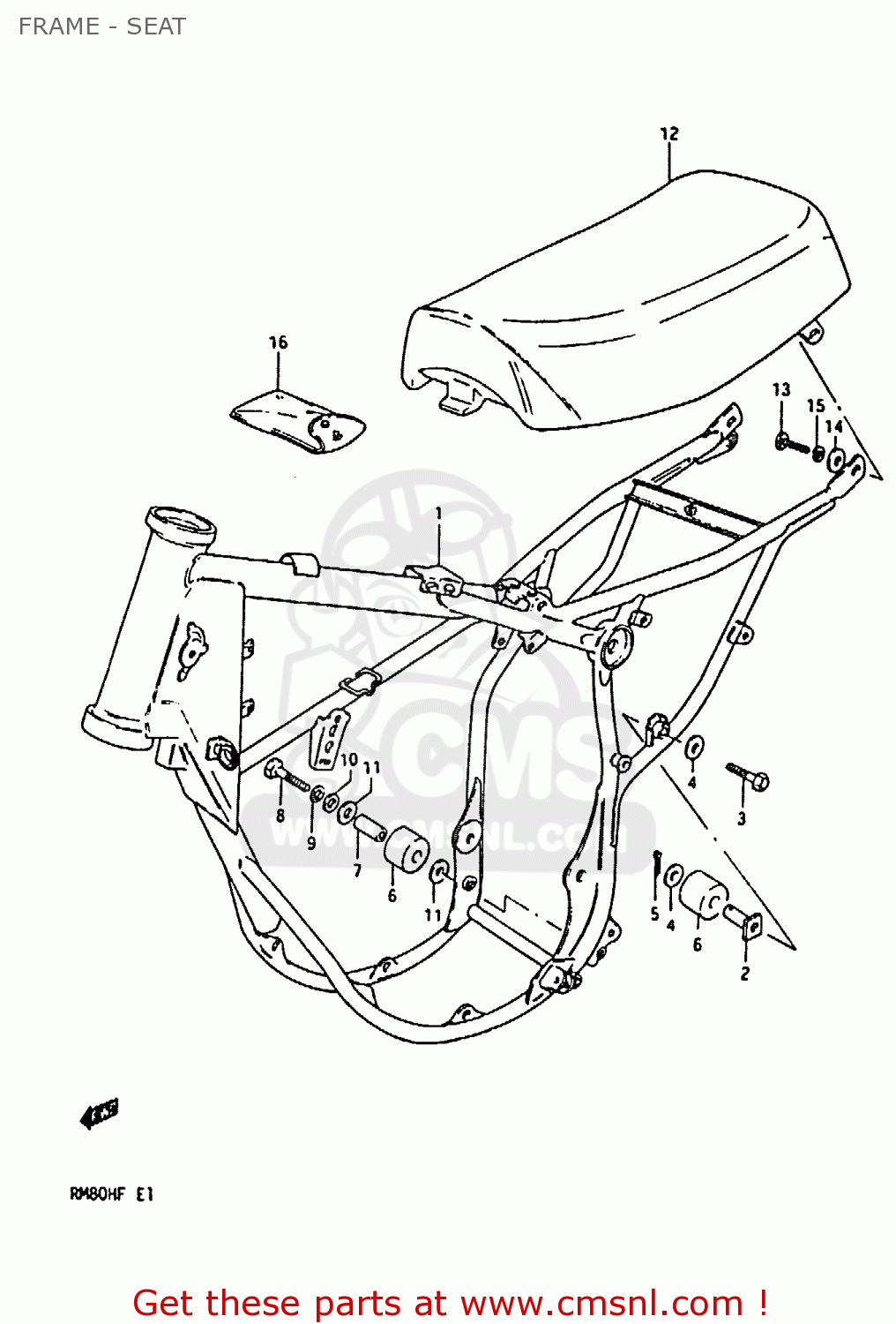 FRAME - SEAT RM80H 1985 (F)