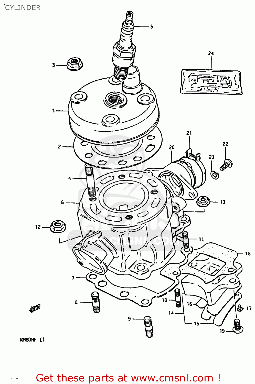 CYLINDER RM80H 1985 (F)