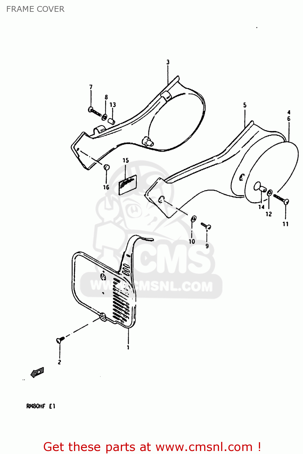 FRAME COVER RM80H 1985 (F)