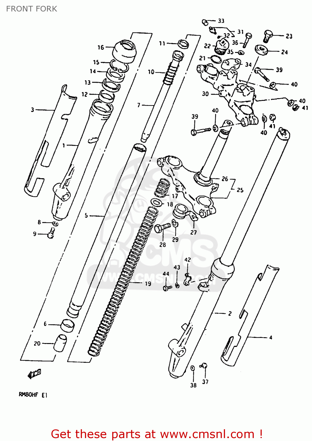FRONT FORK RM80H 1985 (F)