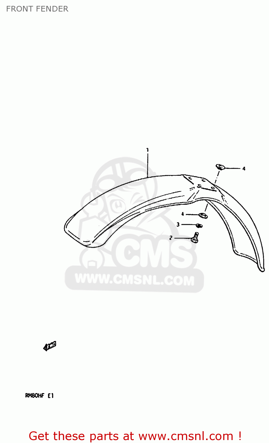 FRONT FENDER RM80H 1985 (F)