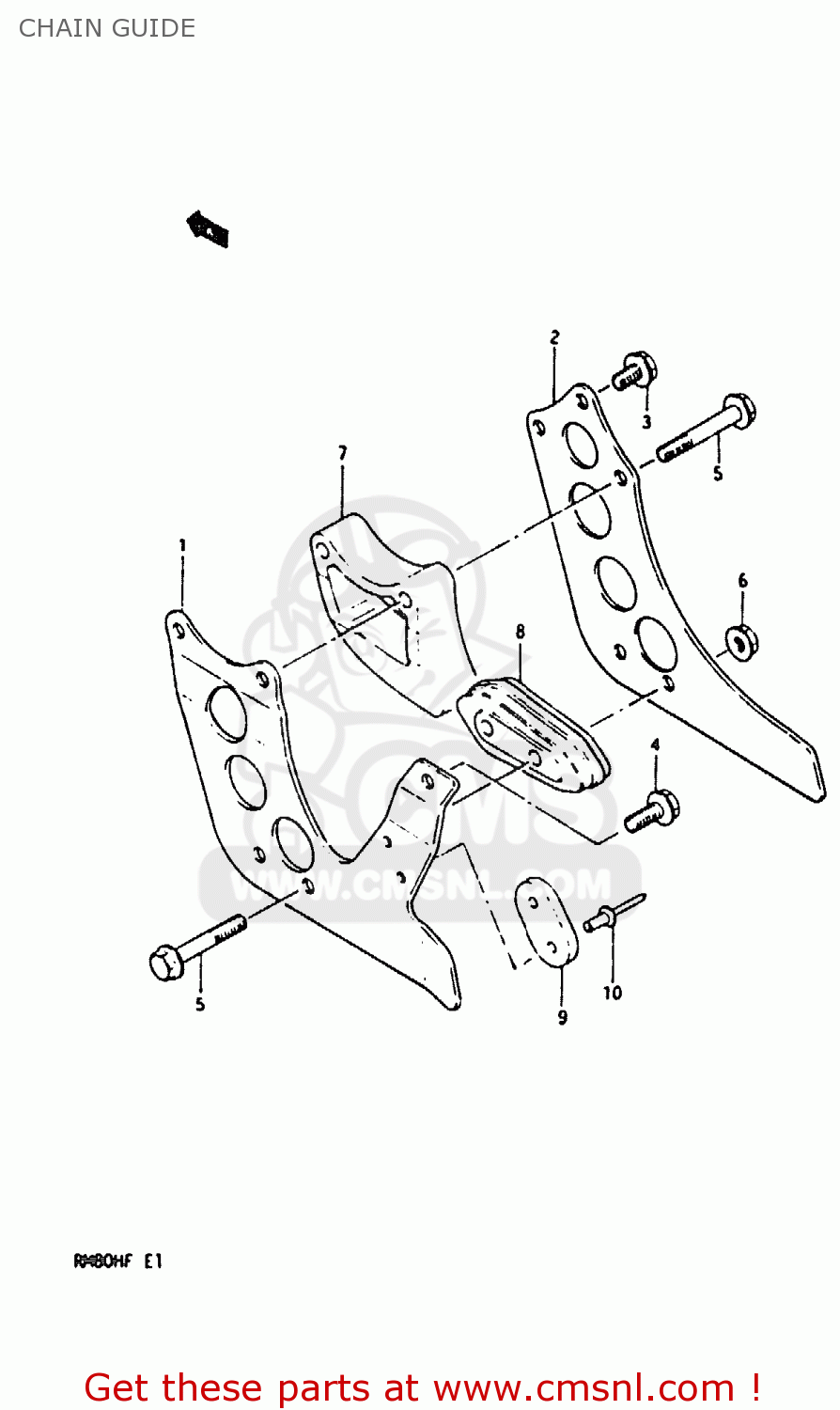 CHAIN GUIDE RM80H 1985 (F)