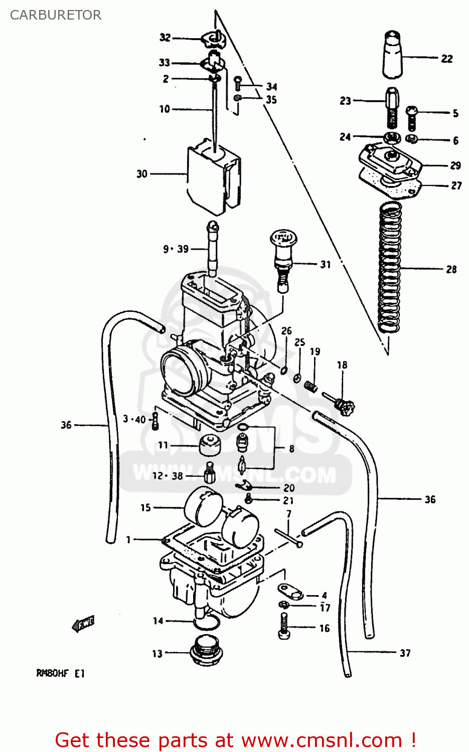 CARBURETOR RM80H 1985 (F)