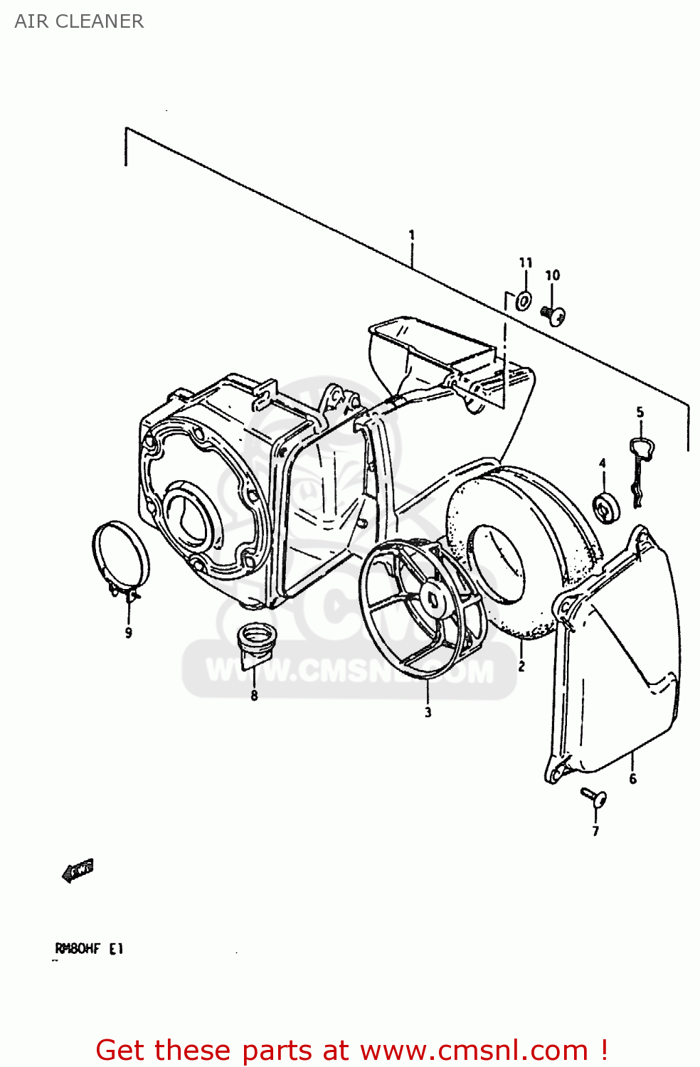 AIR CLEANER RM80H 1985 (F)
