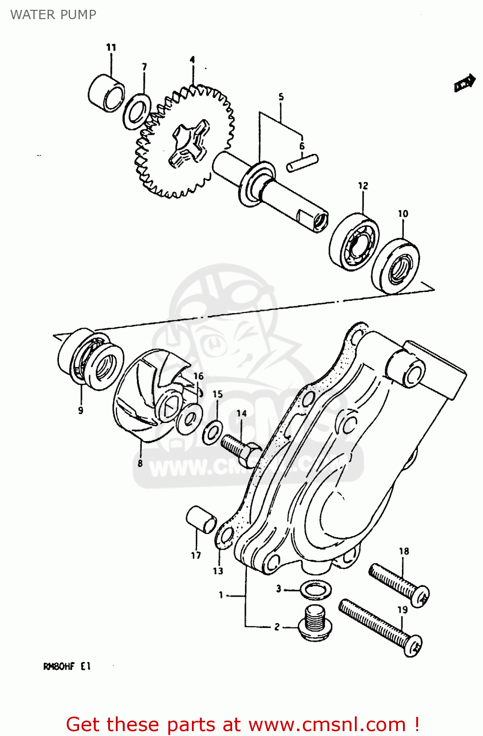 WATER PUMP RM80H 1985 (F)