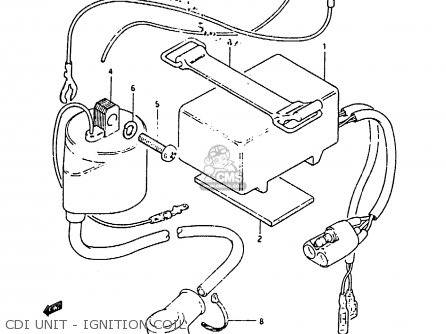 CDI UNIT - IGNITION COIL - RM80H 1985 (F)
