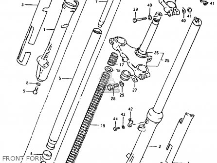 FRONT FORK - RM80H 1985 (F)