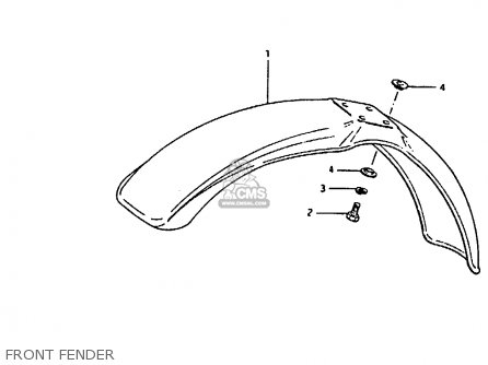FRONT FENDER - RM80H 1985 (F)
