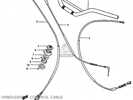 HANDLEBAR - CONTROL CABLE - RM80H 1985 (F)