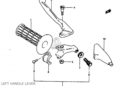 LEFT HANDLE LEVER - RM80H 1985 (F)