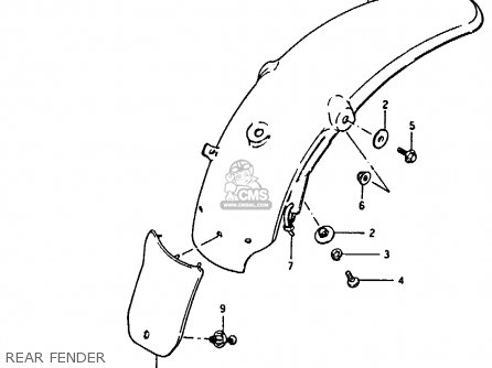 REAR FENDER - RM80H 1985 (F)