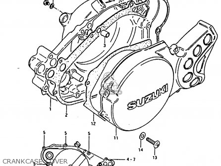 CRANKCASE COVER - RM80H 1985 (F)