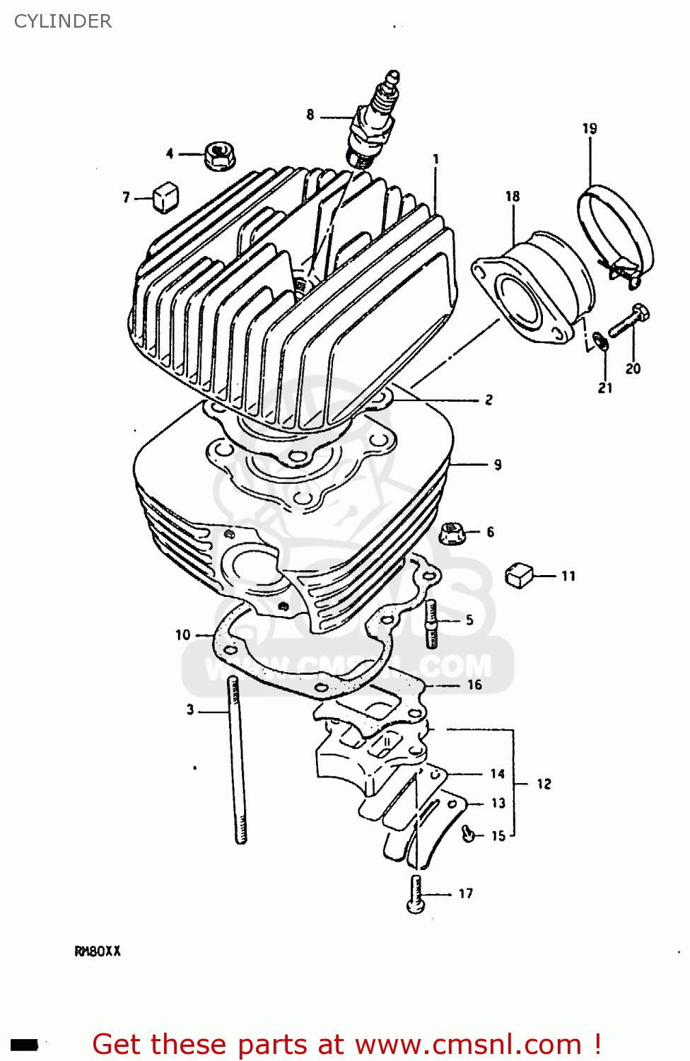 CYLINDER RM80X 1980 (T)