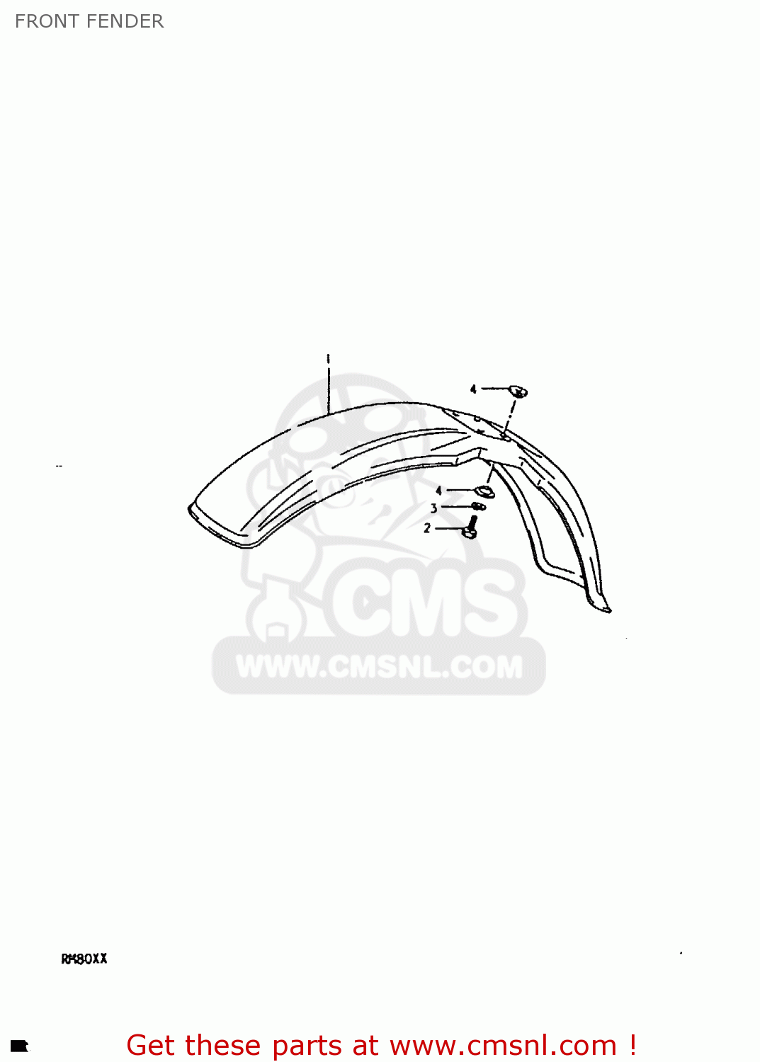 FRONT FENDER RM80X 1980 (T)